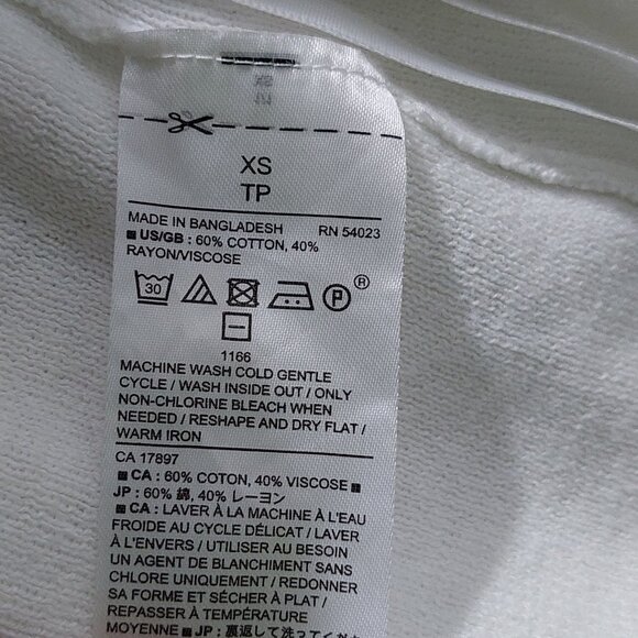 Banana Republic white open-front cardigan, Size XS - Picture 4 of 4